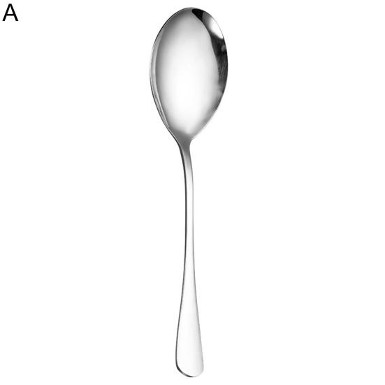 Big Spoon Long Handle Comfortable Grip Ladling Stainless Steel Buffet Dinner Large Size Serving Spoon