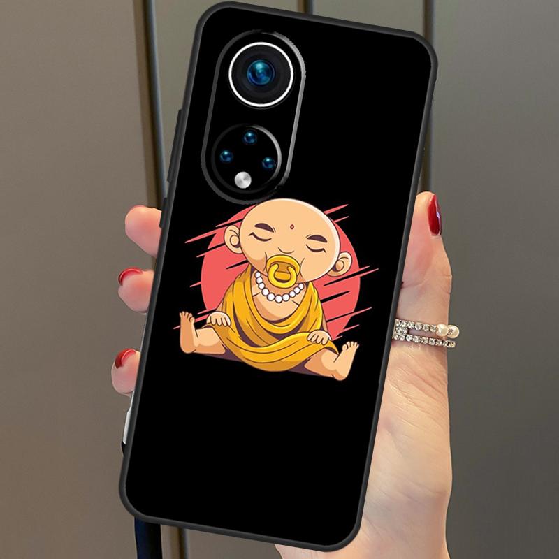 Cute Buddha Monk Zen Buddhism Case For Honor X8a X9a X7a X6a X7 X8 X9 X9b X8b Honor 90 70 50 10 Lite Magic 6 5 Pro Cover