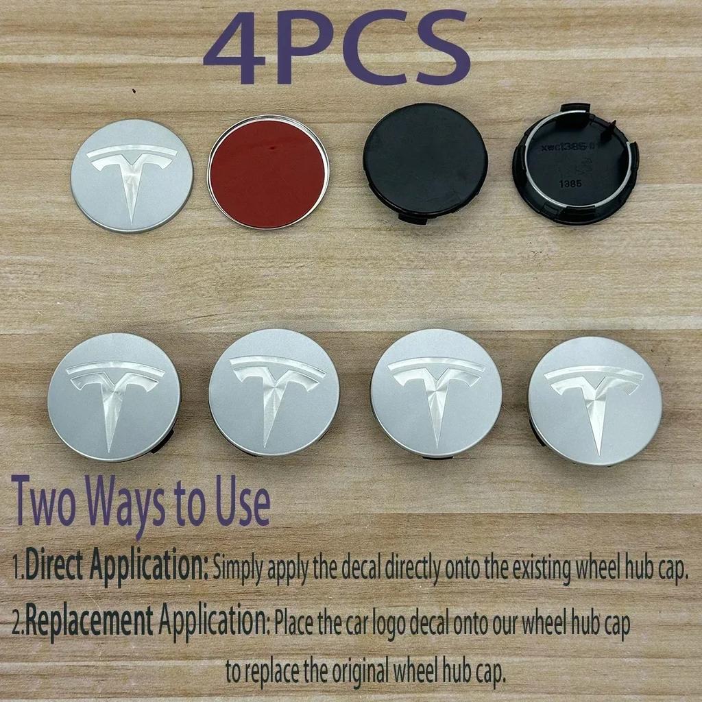4pcs/set 56mm Tesla Model 3 Model Y Original Covers Hub Caps Wheel Center Caps for Tesla Model Y X S Original Auto Accessories