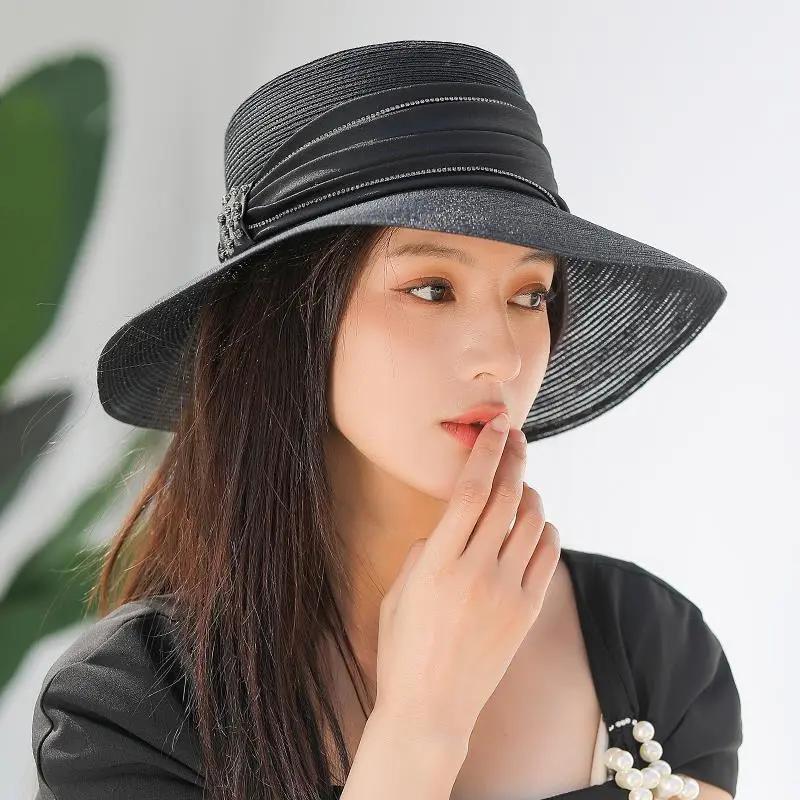 WTEMPO Женские летние легкие повседневные модные солнцезащитные шляпы женские пляжные шляпы с защитой от ультрафиолета для отдыха на открытом воздухе универсальные солнцезащитные шляпы с бантом