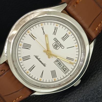 ВИНТАЖНЫЕ АВТОМАТИЧЕСКИЕ ЧАСЫ SEIKO 5 6309A ЯПОНИЯ МУЖСКИЕ БЕЛЫЙ ЦВЕТ ЦИФЕРБЛАТ a708310-1