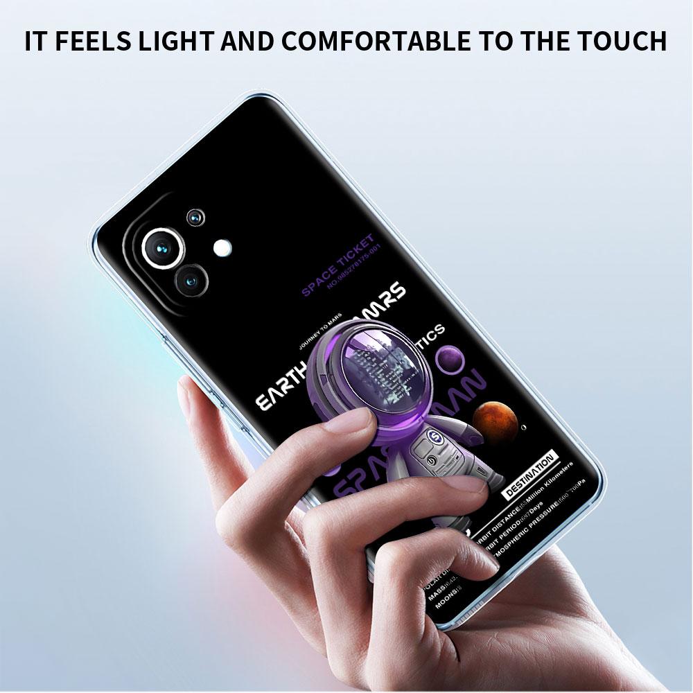 Роскошный прозрачный чехол с астронавтом для Xiaomi Mi Poco X3 NFC M3 Pro F3 F1 11 Lite 12 Note 10 11T 9T, прозрачный чехол для телефона