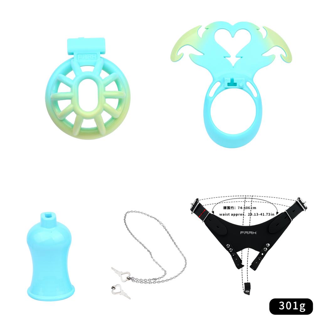 FRKO SM Sissy Flat Inverted Chastity Cage Lightweight Penis Rings ABS Resin Bondage Belt Chastity Urethra Slave Gay Sex Toys Men