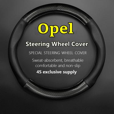 Тонкий чехол на руль без запаха для Opel, кожаный карбоновый чехол Agila Karl Adam RAK GT X Meriva Zafira Flextreme Cascada