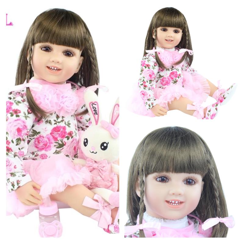 BZDOLL 60 см Мягкая силиконовая кукла Reborn, игрушки как настоящая виниловая принцесса для малышей, живая Bebe для девочек Bonecas, детский подарок на день рождения