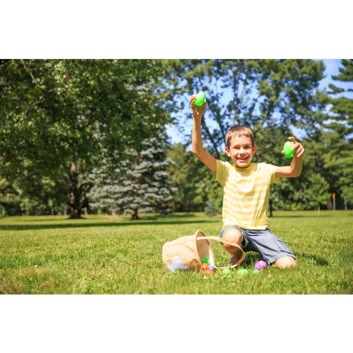 Пластиковое яйцо Пасхальный декор Разноцветный 8см 5 штук