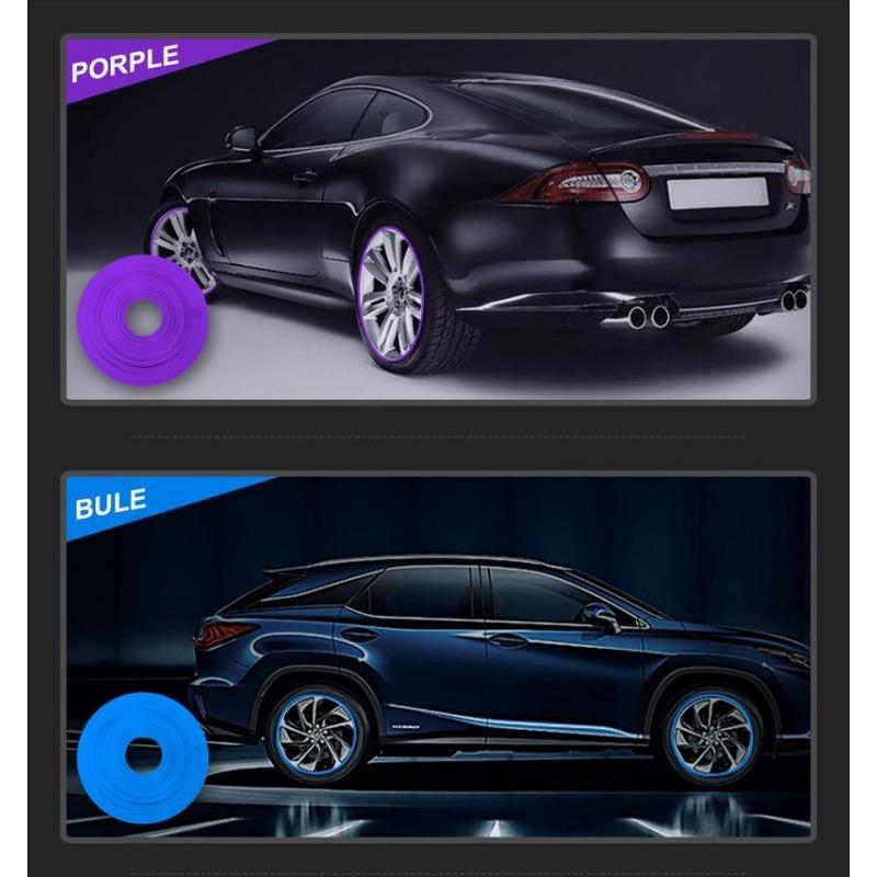 8 м/рулон, Стайлинг автомобиля, колесные диски, протектор, декоративная полоса, резиновая литая отделка, цвет автомобиля, защитная линия для шин