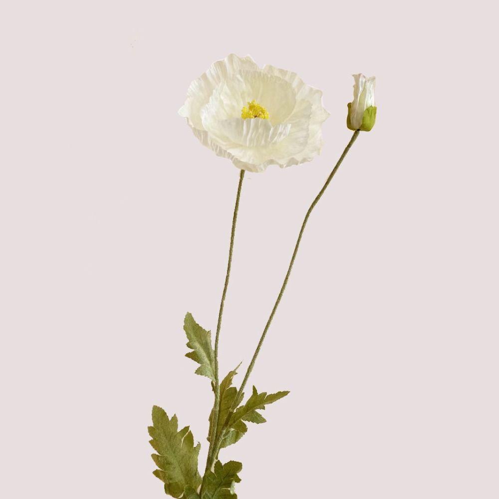 Large Fake Poppies Beautiful Artificial Flowers Silk Flower Poppies branch  New Year's Decor