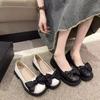 Versatile Flat-soled Shallow-mouth Women's Shoes 2025 New Korean Version Mary Jane Single Shoes New Summer Round Head Soft-soled Doudou Shoes