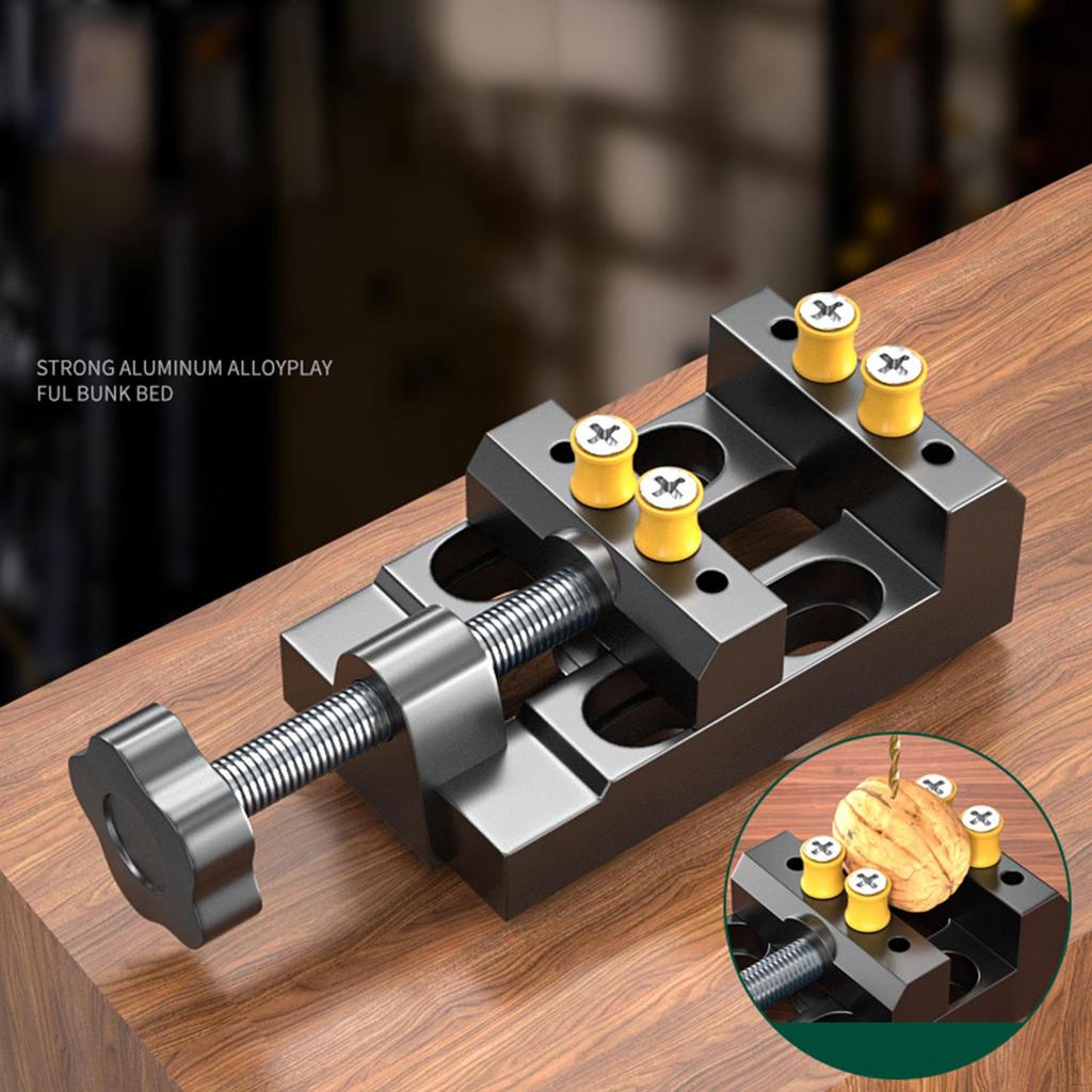 Mini Drill Press Vise Bench Clamp Sturdy Practical Aluminum Flat Table Vice for