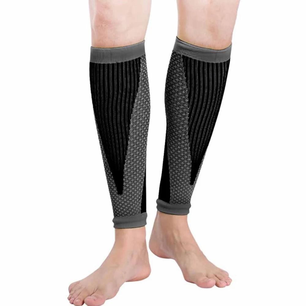 1 Pair Leg Calf Sleeves, Football Shin Guard Protector Soccer Anti-Crash Leg Calf Sleeve Compression Cycling Running Leg Warmers