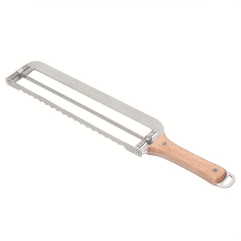 Ergonomic Stainless Steel Bread Slicer Set with Serrated Edge Bread Cutter - 6.54Adjustable thickness with precise scale, suitable for use in