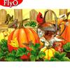 5D Full Square Round Diamond Painting Pumpkin Handicraft Art Diamond Embroidery Cartoon Mosaic Bird Halloween Decoration