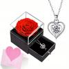 SILVER Women' Heart Necklace DIAMOND Rhinestones Gift for a Woman