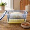 Breathable Food Container Crisper Box, with Mesh Drain Strainer, Tofu Whey Refrigerator Organizer Bin Separation Container, for Fresh Fruit Vegetable