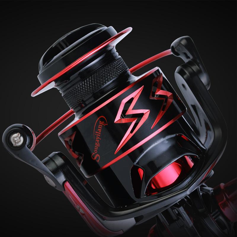 SOUGAYILANG 12 + 1BB Spinning Fishing Reels 5.2: 1 / 6.2: 1 High Speed Gear Ratio Smooth Powerful Freshwater / Saltwater Fishing Reel