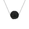 Necklace - LOVA LOLA VAN DER KEEN - Black Crystal - 925 Sterling Silver - 42 Cm - Women's Jewelry