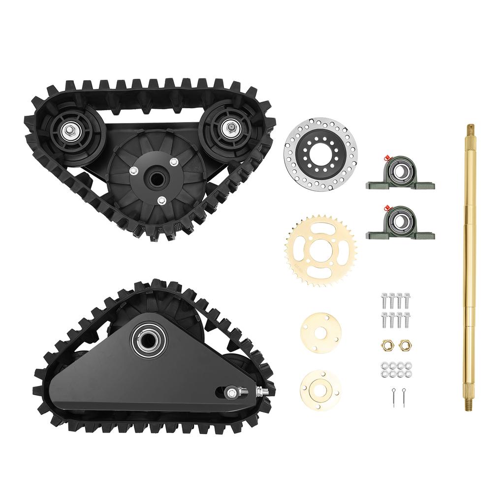 Bymaocar 23.62 дюйма Сборка задней оси для картинга и квадроцикла с противоскользящими колесами для бездорожья, треугольная конструкция