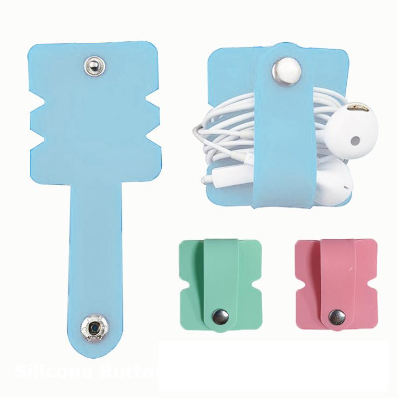 1 шт. Силиконовый органайзер для кабелей, прочный, занимает минимум места, кнопка, электронные аксессуары, удобное хранение