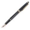 Очень хорошая перьевая ручка MONTBLANC Meisterstück Classic Колпачкового типа черная 14K мужская Б/у