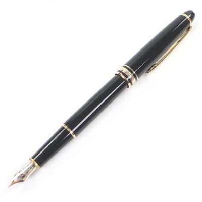 Очень хорошая перьевая ручка MONTBLANC Meisterstück Classic Колпачкового типа черная 14K мужская Б/у