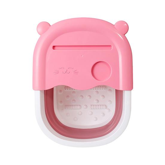 Складной тазик для ножных ванн, компактный таз для расслабления ног, массажный контейнер для спа-процедур для ног с массажными шариками на дне