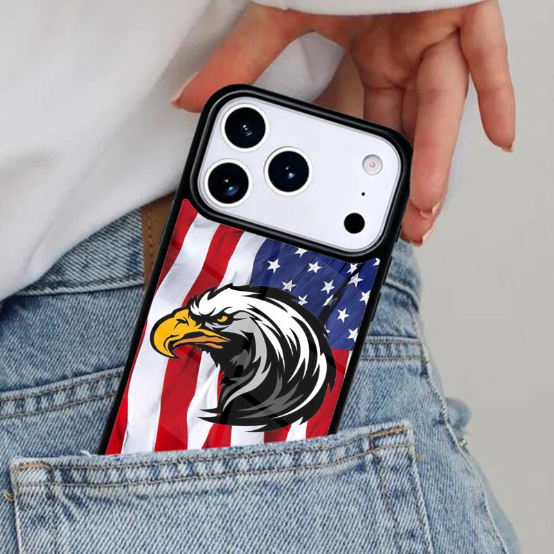Чехол для телефона с флагом США для iPhone 16e 15 14 13 12 17 Pro Max Plus Air 17pro Чехол Coque