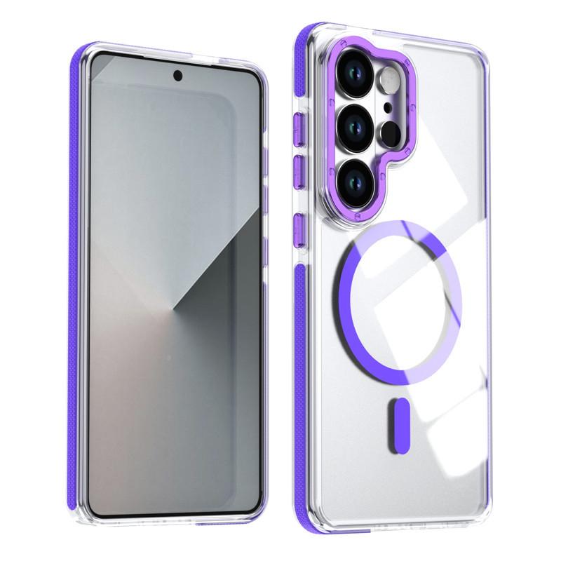 Подходит для Samsung S26Ultra прозрачный чехол для телефона Простой Samsung S25/25Plus магнитный чехол для телефона