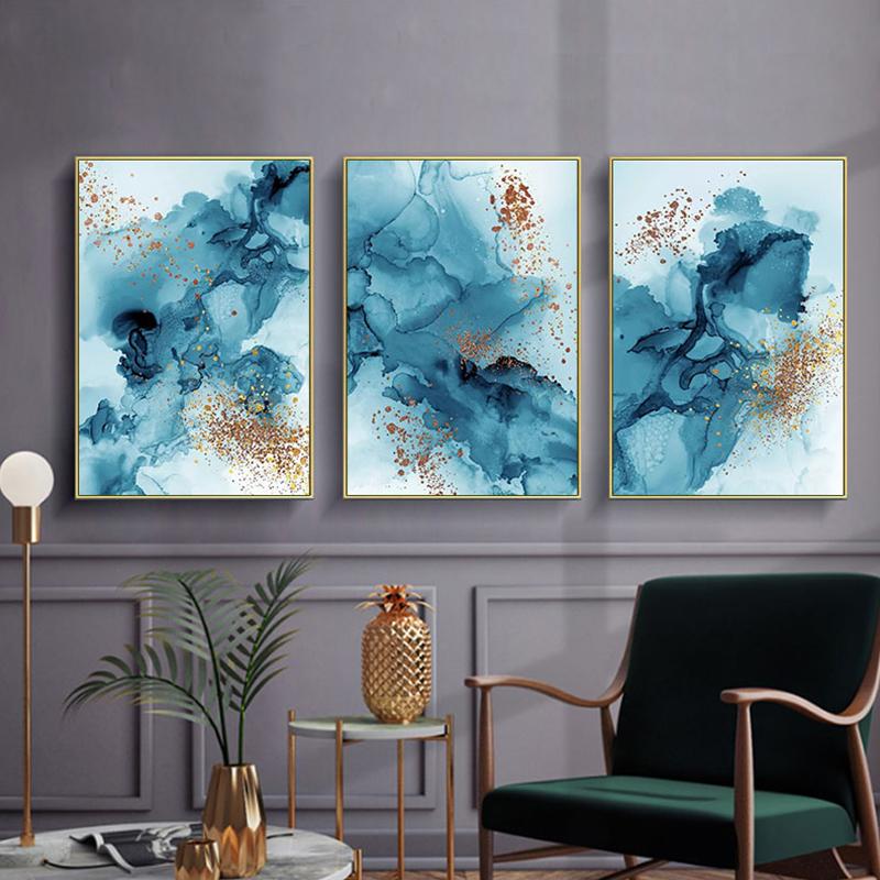 Современные акварельные чернила абстрактный настенный постер минималистский холст с принтом декоративная живопись современное искусство украшение дома картина