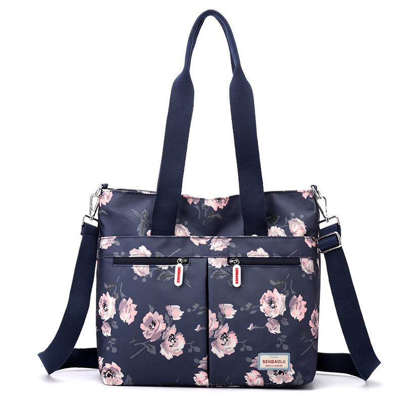 Женская сумка с цветочным узором, винтажная сумка через плечо, большая вместимость, сумка через плечо