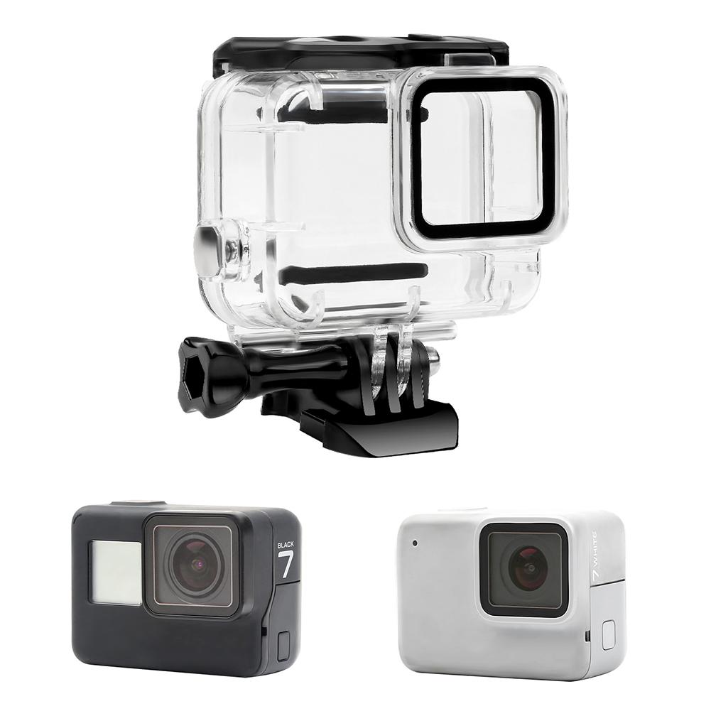 Waterproof Shell with Bracket Accessories Underwater Dive Case Shell Silver and White for Gopro Hero 7 Sports Camera Accessories