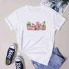 Y2k Pink Christmas Coffee Graphic Tee Funny Coffee Lover Xmas Gift Top Cute Unisex Winter Holiday Festive Drink TShirt