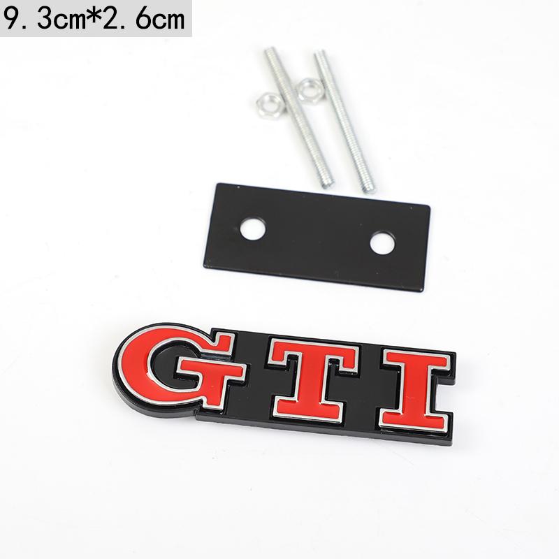 Металлическая наклейка с логотипом GTI на решетку радиатора автомобиля для VW Polo Golf 5 6 Passat B3 Scirocco Tiguan Jetta Touareg Beetle Touran CC