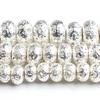 Natural Sliver Lava Stone Rondelle Beads for Jewelry Making DIY Bracelet 15inches/strand 6/8/10mm
