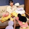 Lying Duck Plush Toy Yellow Duck Plushie Stuffed Animal Comfort Doll Pillow Home Office Bedroom Decoration Kids Adults Birthday Gift