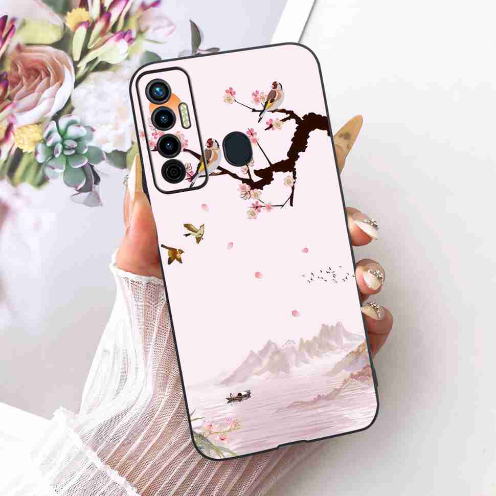 For Tecno Camon 17 CG6 CG6j Case Retro Cartoon Animals Silicone TPU Black Cover For Camon17 camon 17 Phone Casing Bumper