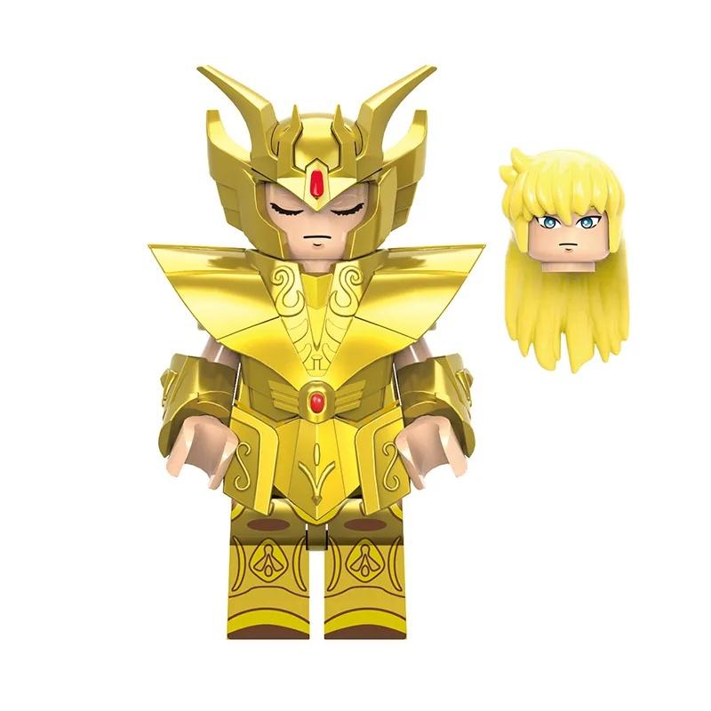 Золотой набор строительных блоков знаков зодиака с 12 подвижными фигурками