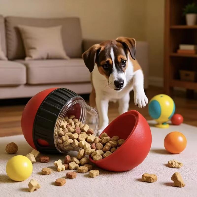 Interactive Wobble Treat Ball - Slow Feeder Puzzle Toy for Dogs & Cats - IQ Training Toy