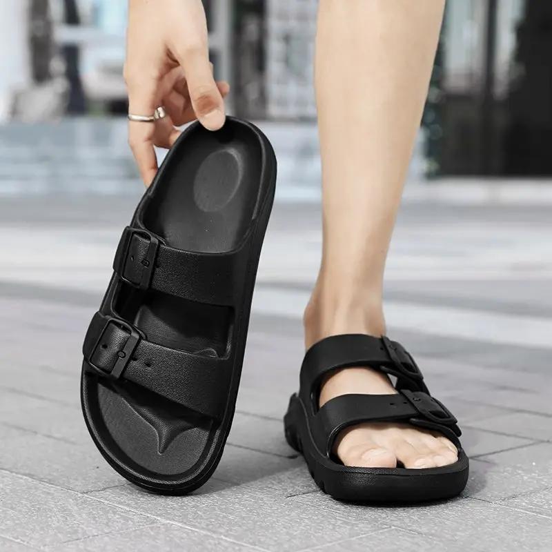 Сабо Сандалии Мужские Пляжные Домашние Мягкие Обувь для Ходьбы Дома Низкая Цена ПВХ Взрослые Тренд 2025 Элегантные Повседневные Тапочки для Мужчин