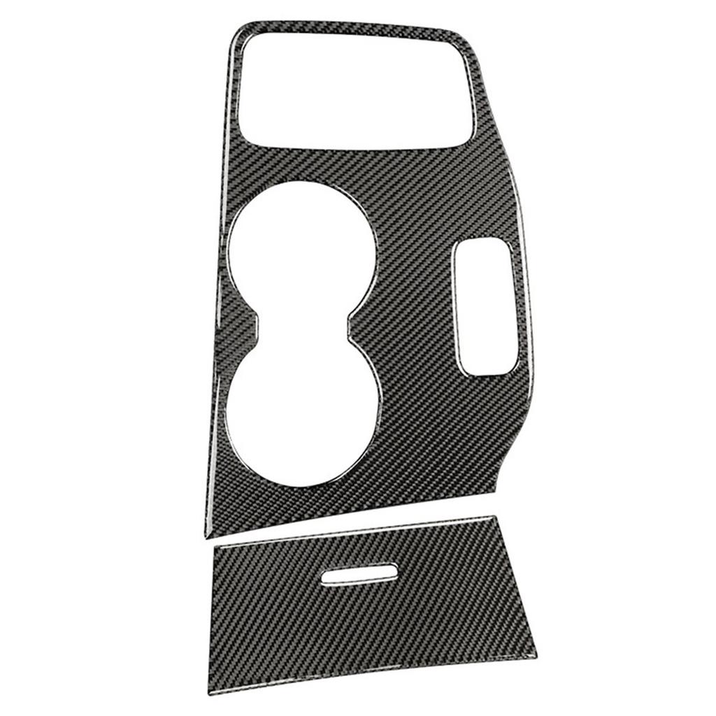 Car Gear Shift Water Cup Holder Panel Decoration Cover Trim For Jeep Grand Cherokee 2014 2015 Black Carbon Fiber