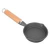 Hot Oil Pan Egg Frying Pot Cast Iron Skillets Griddle Mini Wooden Heating Long Handled Camping Cookware Non Stick
