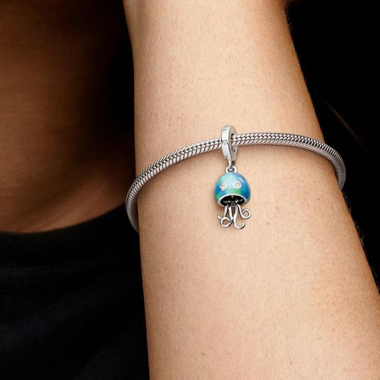 Pandora Медуза Животный Узор Подвеска Женские подвески Синий 792704C01