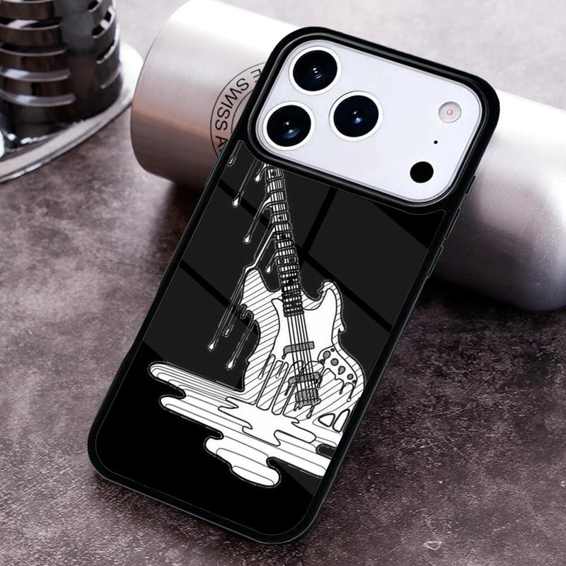 Чехол для телефона Музыкальная электрогитара Для iPhone 17 16 15 14 13 12 11 Pro Max Plus 17Air Мягкая силиконовая крышка