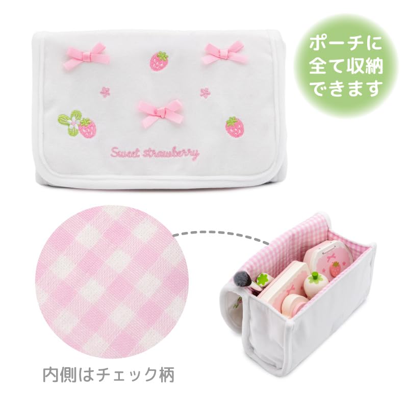 Mother Garden Игровой набор косметичка Деревянный игровой набор макияжа Игровая кухня (Сладкая клубника) - Набор, Игрушка,