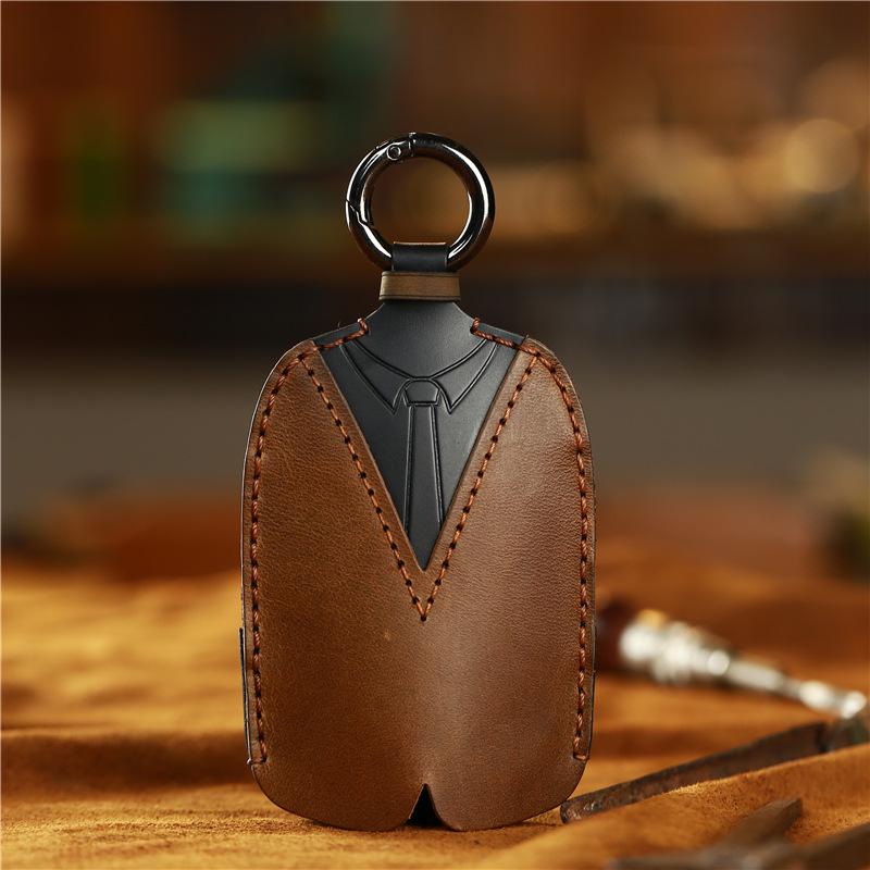 Сумка для ключей автомобиля Универсальный кожаный чехол для ключей Чисто ручная работа креативная сумка для ключей из коровьей кожи подарочная коробка может быть упакована поштучно.