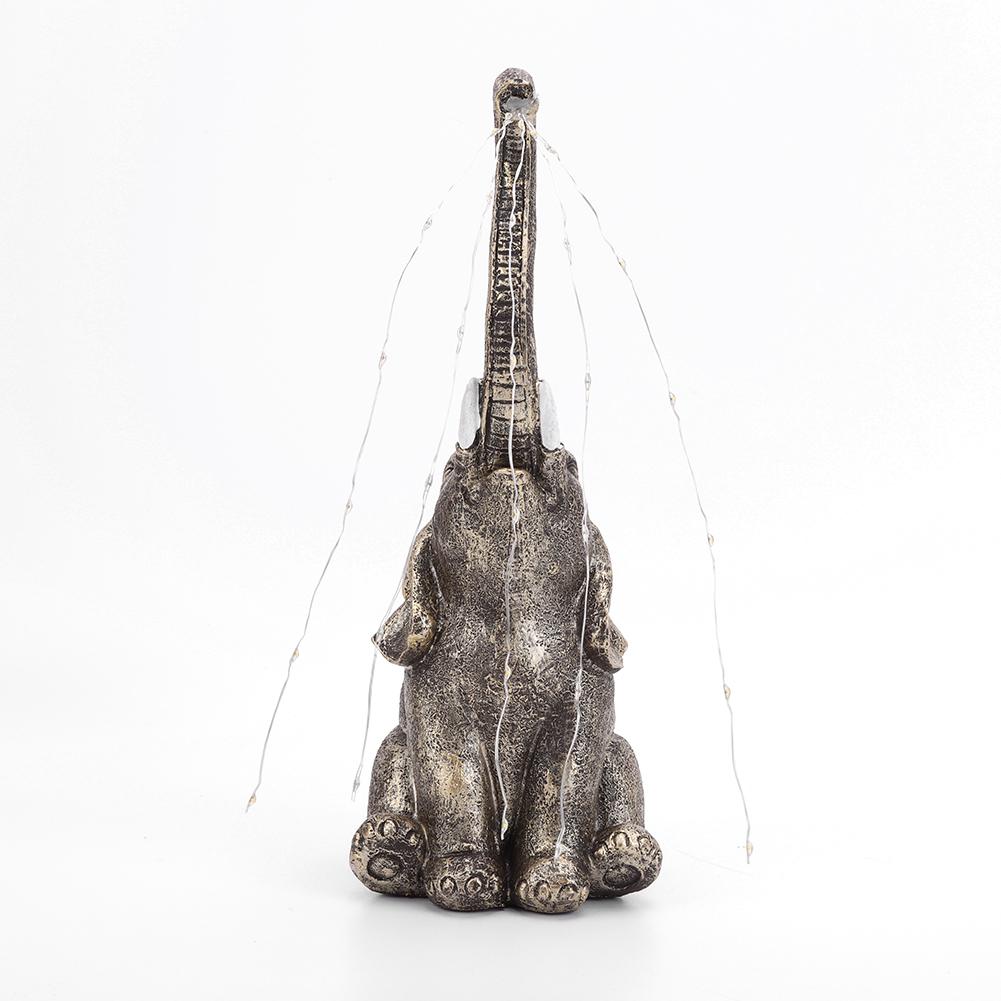 EY # Солнечная мини-скульптура слона водонепроницаемый светильник для декора сада и двора (Элефа