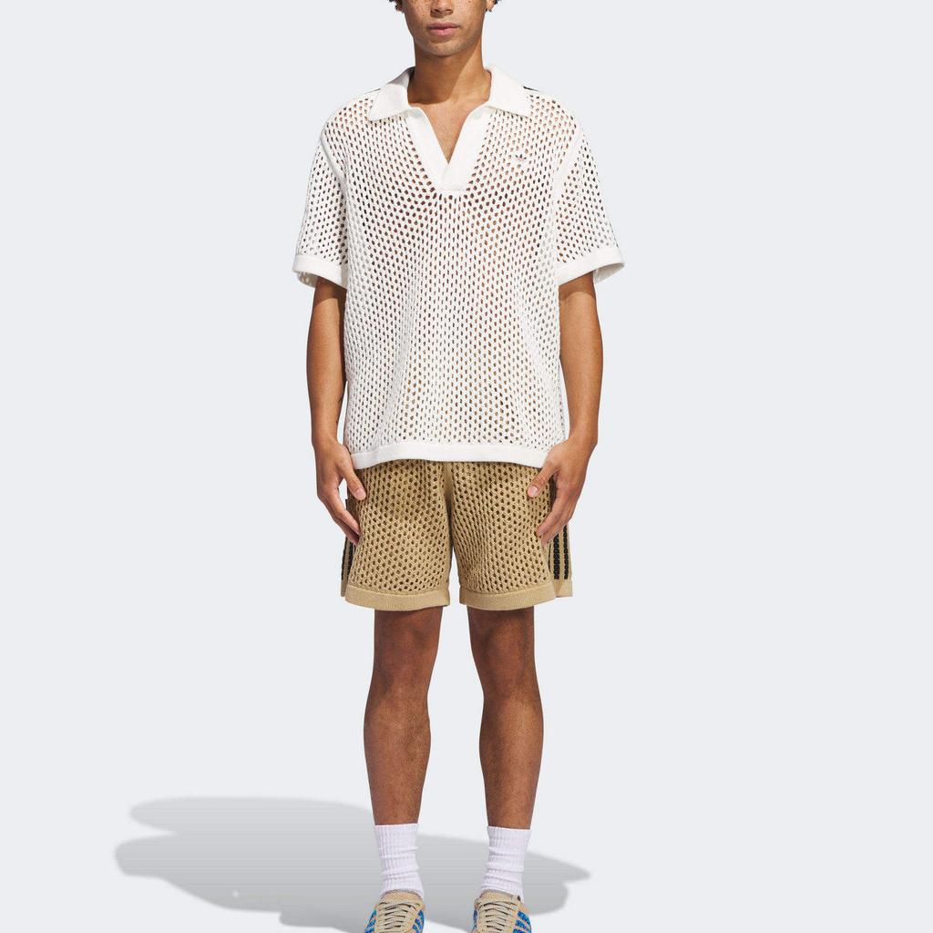 Adidas Рубашка поло крючком X Edison Chen белая унисекс уличная одежда JE9594