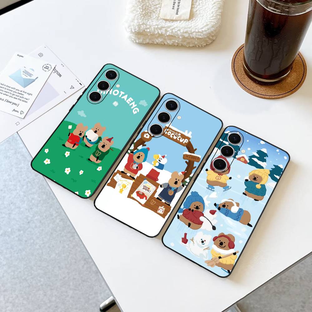 Милый Чехол-Телефон с Квоками для Samsung S 24 Fe 25 Ultra Plus 20 Lite 21 30 22 23 24 22 Ultra 5G Fundas