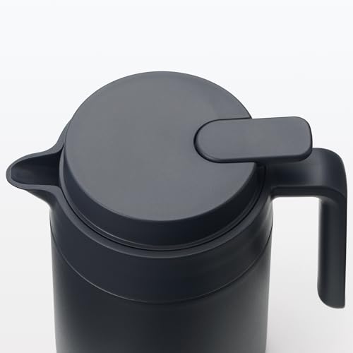 MUJI Изолированный настольный горшок с широким горлышком, легко моющийся, черный, 0,8 л, 84334559