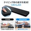 SANWA DIRECT Подставка под запястья для полноразмерных клавиатур, Клавиатура, Черный, 200-TOK009